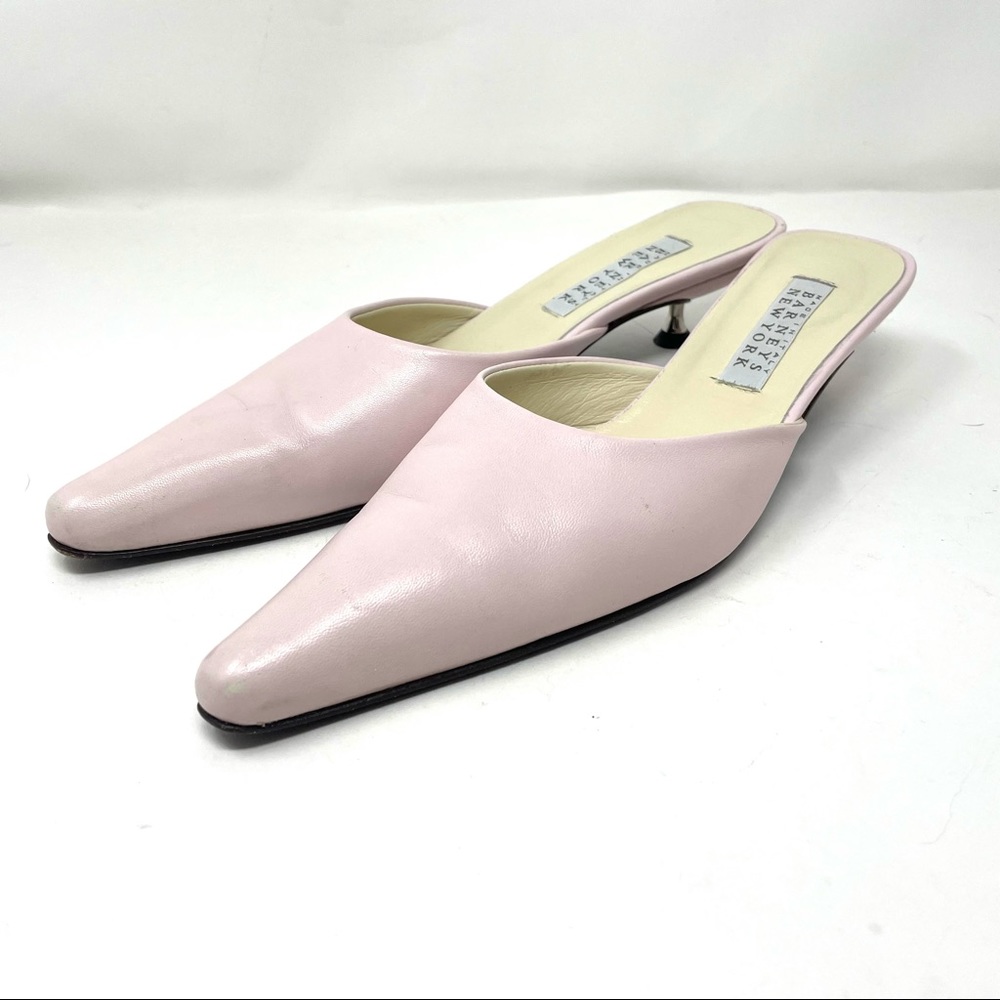 BARNEYS NEW YORK pink kitten heel mules, made in Italy, size 39 - Picture 4 of 13